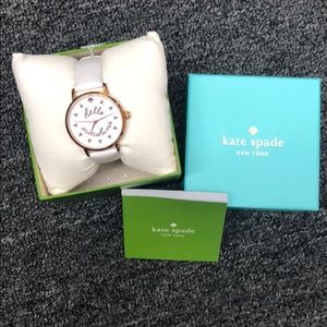 Kate Spade “hello sunshine” metro watch white